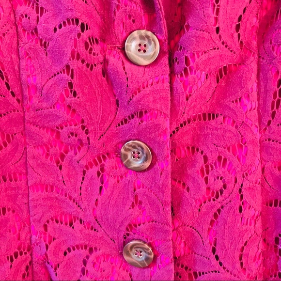 CABI Plumberry Lace Frolic Jacket Size 6 - Picture 5 of 10